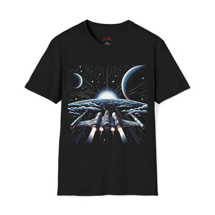 SPACESHIP Unisex Softstyle T-Shirt for wholesale by StickMuze