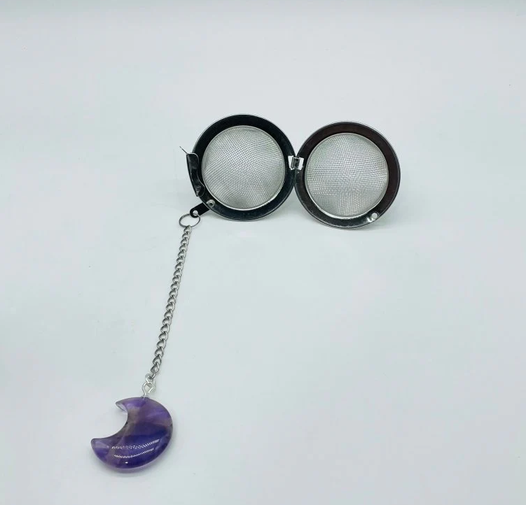 Eclectic Wallflower Boutique - Wholesale Theevergiet/infuser - Chevron Amethyst Moon Losse Theebladeren Infuser3