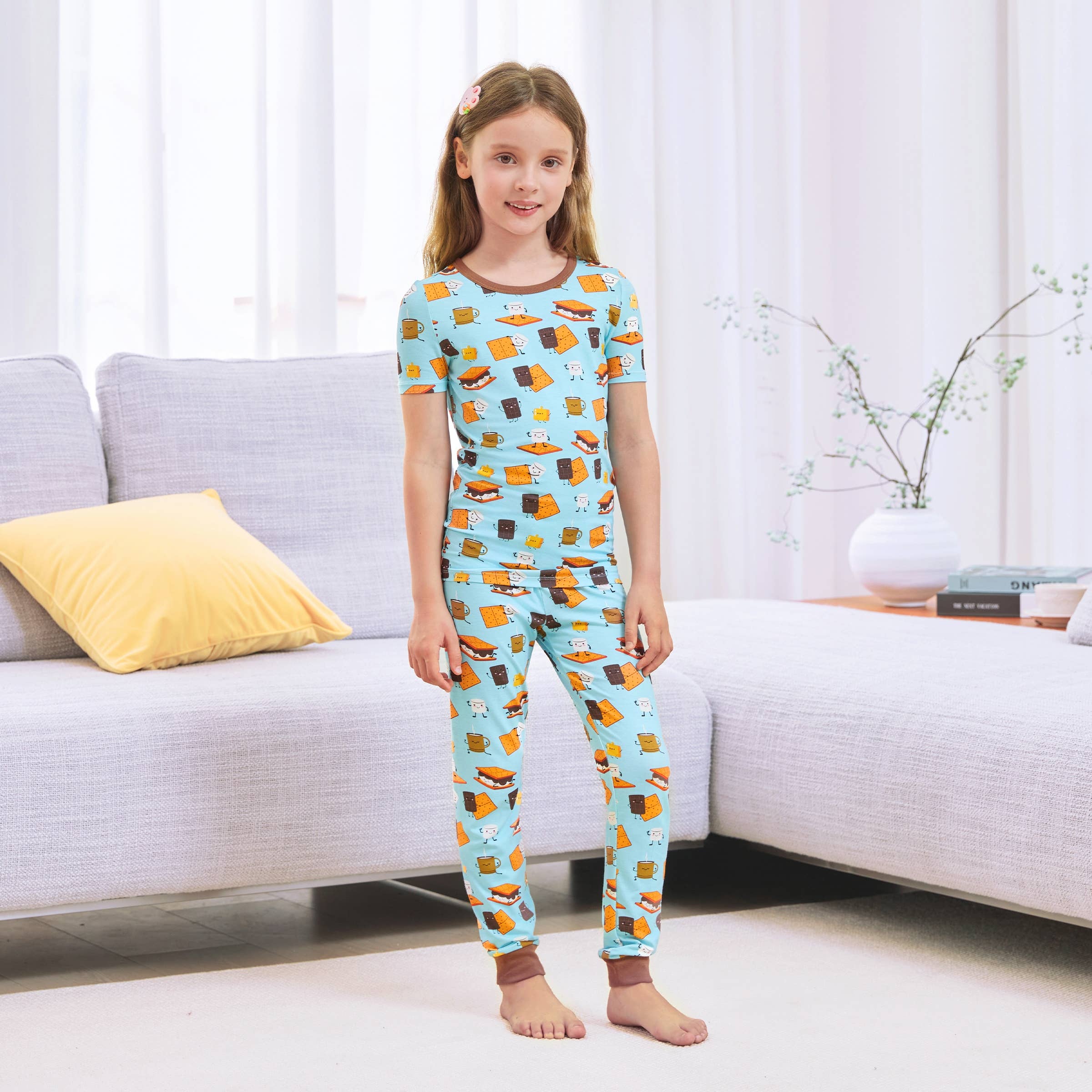 Verde Set di Pigiami Coordinati per Famiglia in Bambù Maglie Carine & Pantaloni Lunghi in vendita all'ingrosso su Faire19