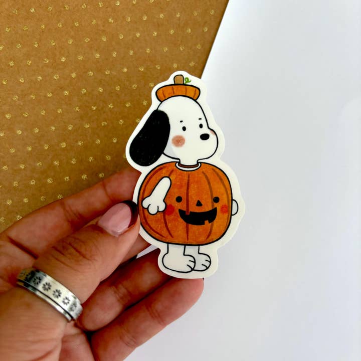 Drawn by Ang - Wholesale Sticker - Snoopy Pumpkin Halloween Vinyl Sticker1