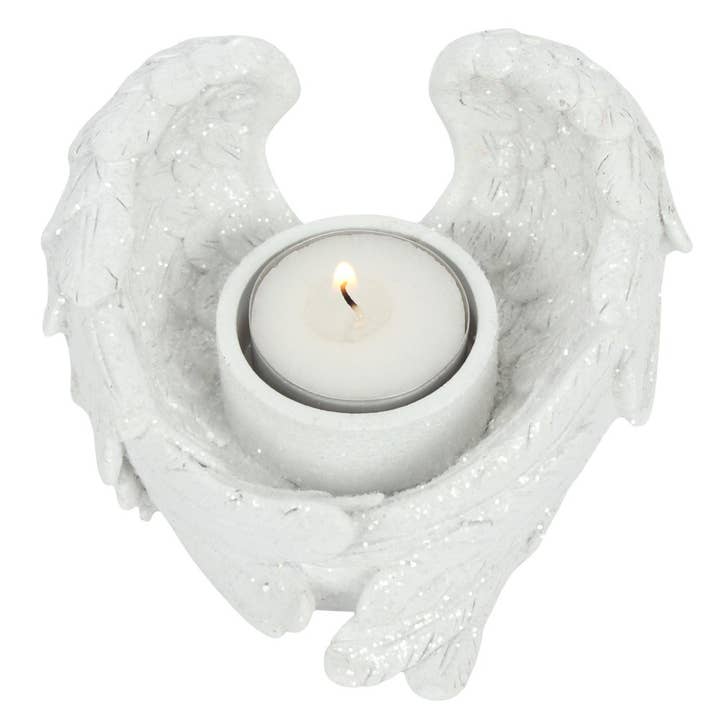 Something Different Wholesale - Wholesale Candle Holder - Glitter Angel Wing Candle Holder