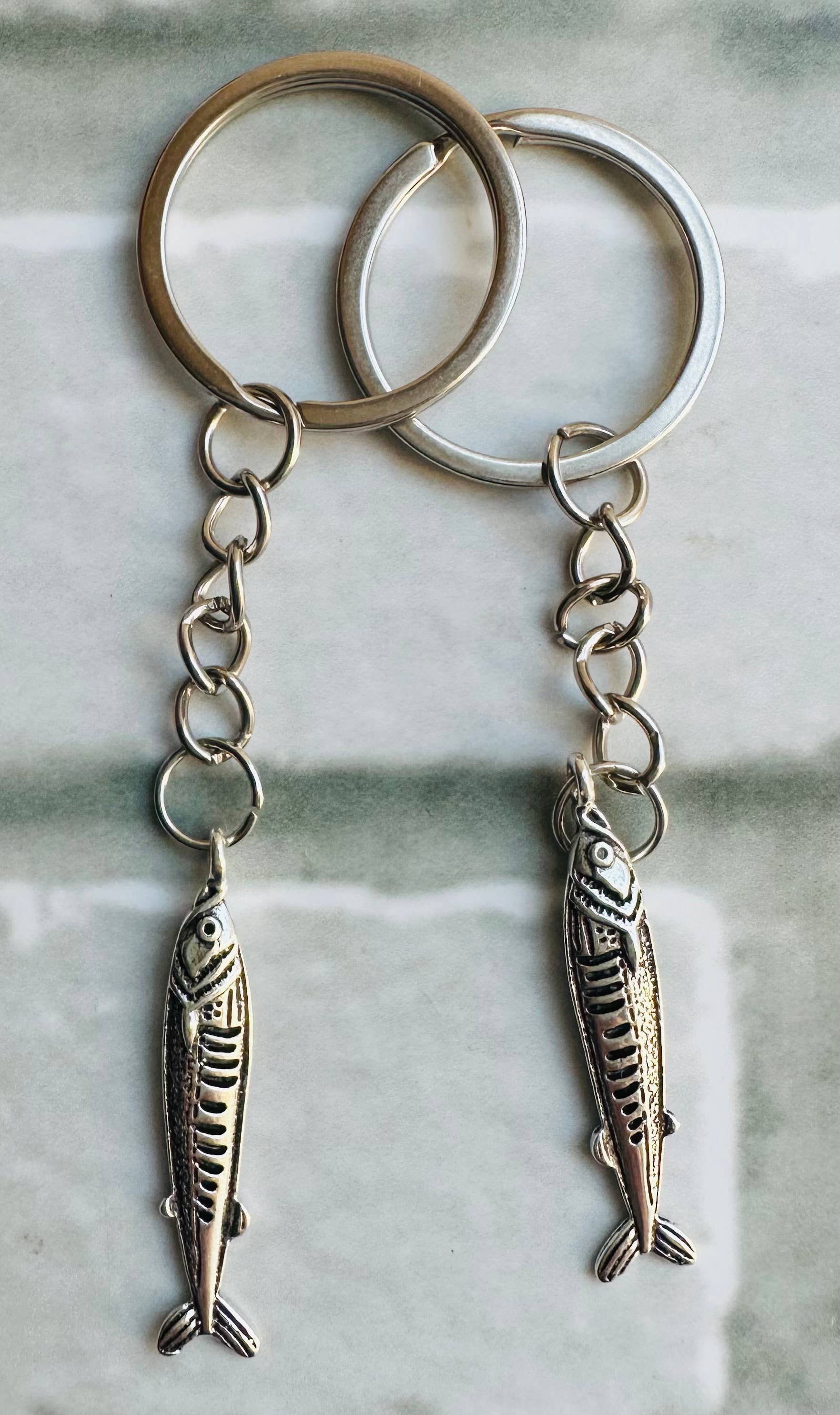 Jewells – wholesale Keychain – Women's – Cornish Sardine silver plated Keyring 0