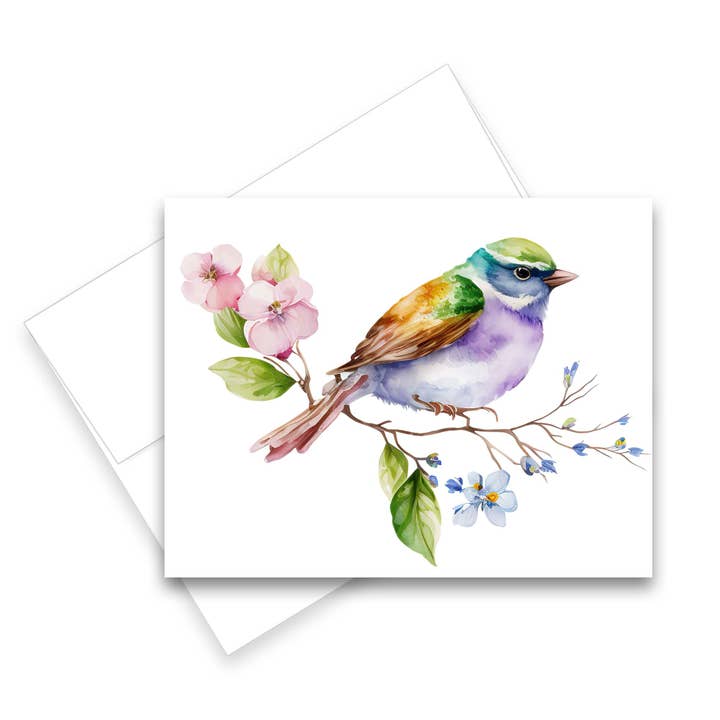 Tarjetas de felicitación con forma de pájaro, juego de 1 o 4, tarjetas en blanco para venta al por mayor de Aria Rae