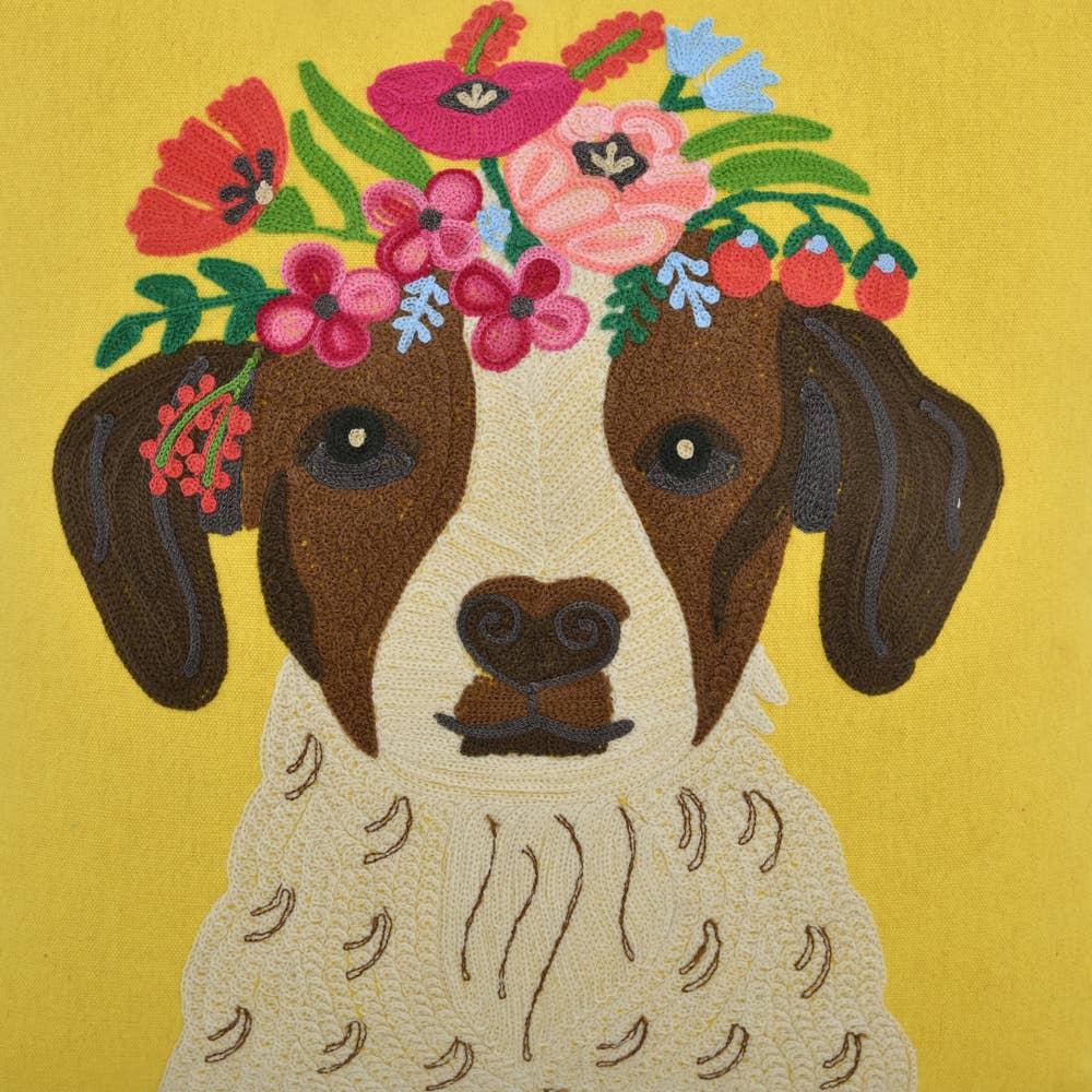 Karma Living - Wholesale Throw/Decorative Pillow - 2ABCC221578_YLFS - Set/2 JACK RUSSEL DOG PILLOW 18x18"2