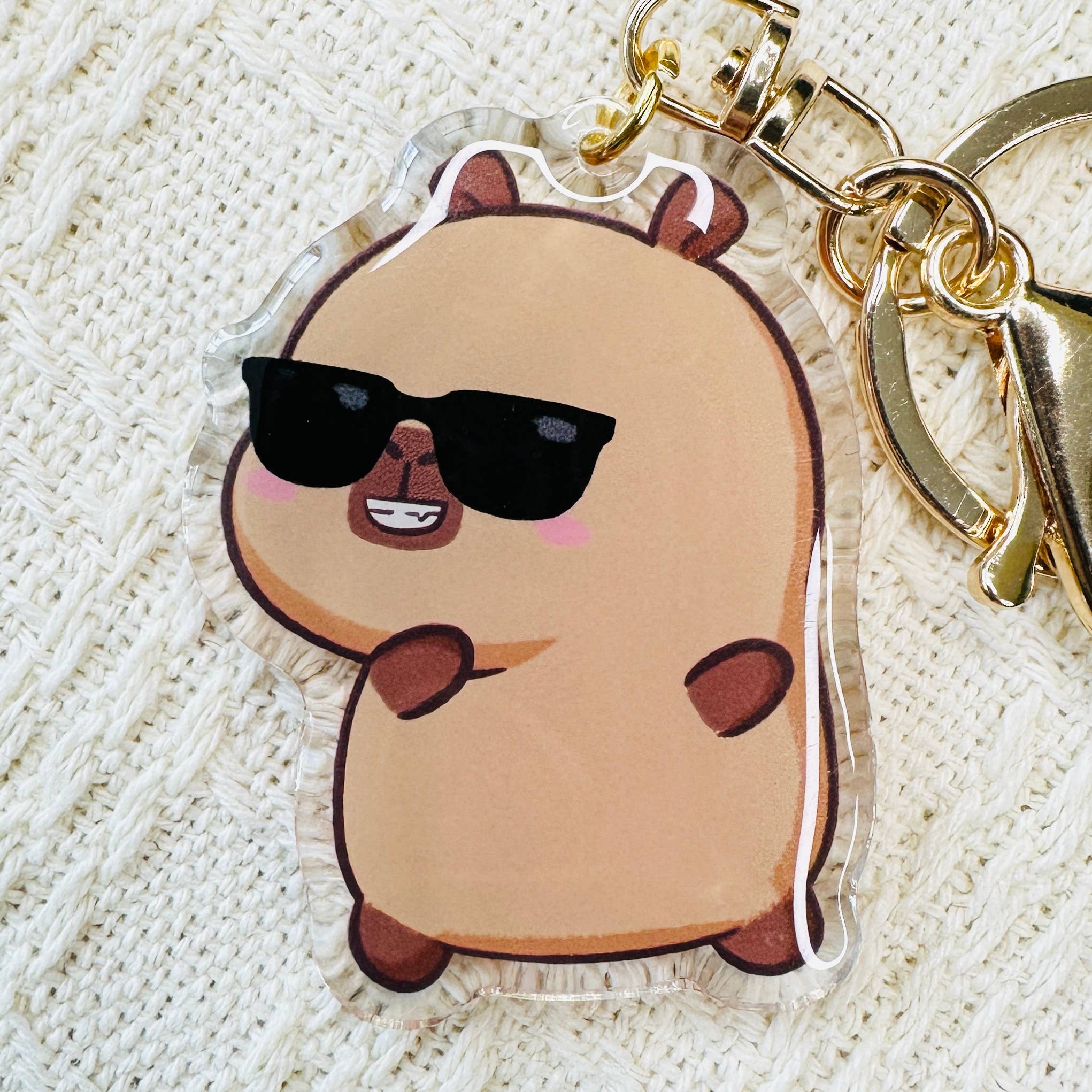 CapyFun - Wholesale Keychain - Women's - Capybara Acrylic Keychain Cute Kawaii Dumpling Boba Tea Coffee Ice Cream Reading Orange Ramen Foodie Hot Pot Holiday Gift For Her24