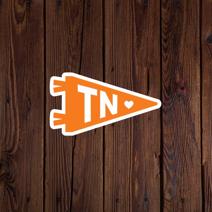 TN Tennessee Orange Flag Waterproof Vinyl Sticker | Durable Laptop & Water-Bottle Decal | Weather-Proof for wholesale by Kase Wear