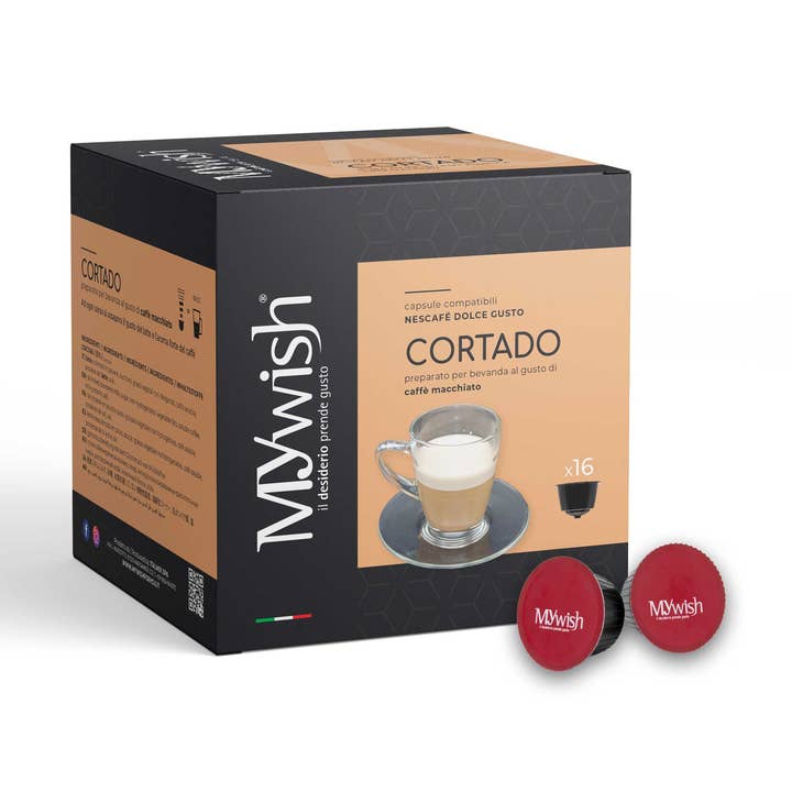 BOX CAPSULE COMPATIBLE WITH DOLCEGUSTO CORTADO FLAVOR 16PCS for wholesale by MyWish
