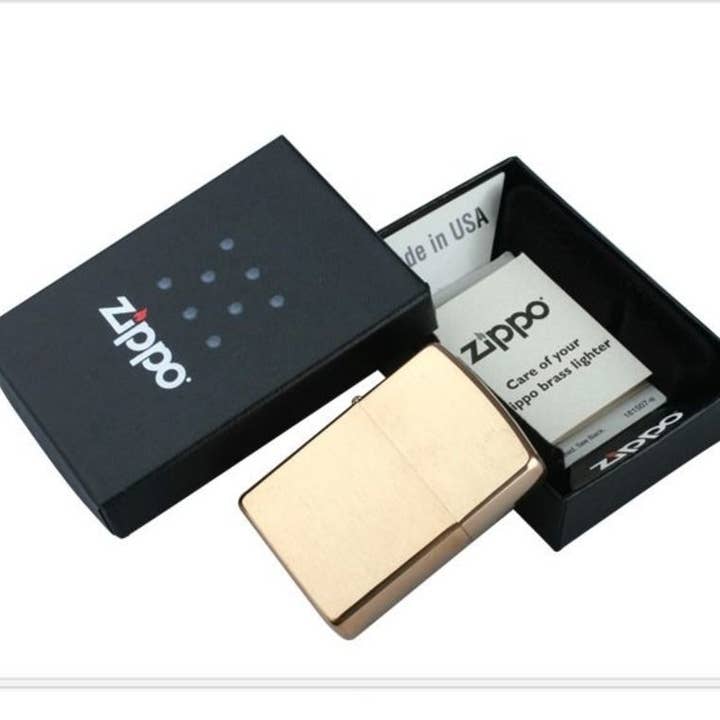 Benhalex - Wholesale Lighter - Zippo Lighter, Solid Brass, Brushed Finish, Classic #204B5