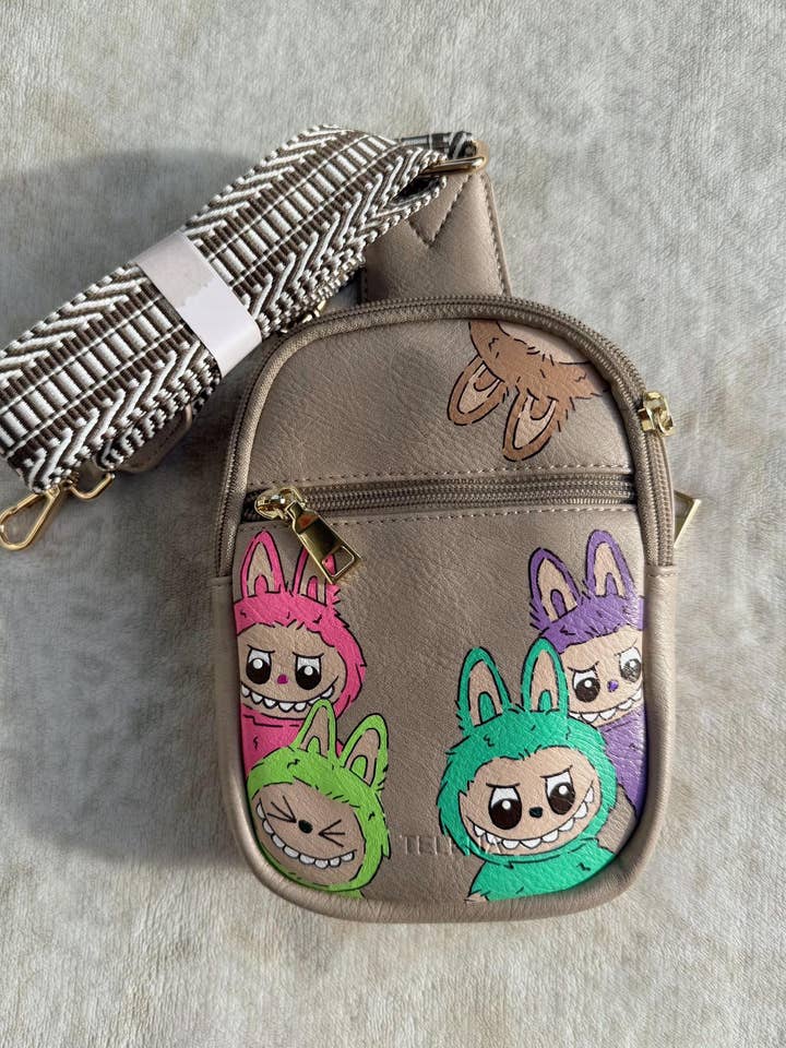 Labubu Crossbody Bag / Hand Painted Bag for wholesale by Wild Woods