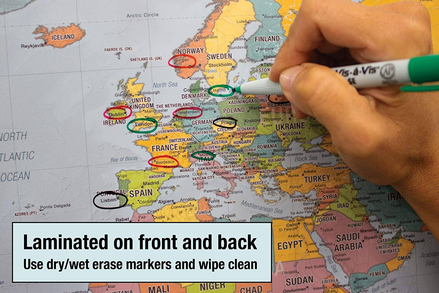 Map Shop - Vendita all'ingrosso Mappe - Mappa da parete World Voyager - Laminata6