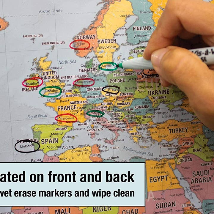 Map Shop – Großhandel Karten – World Voyager Wandkarte, laminiert6