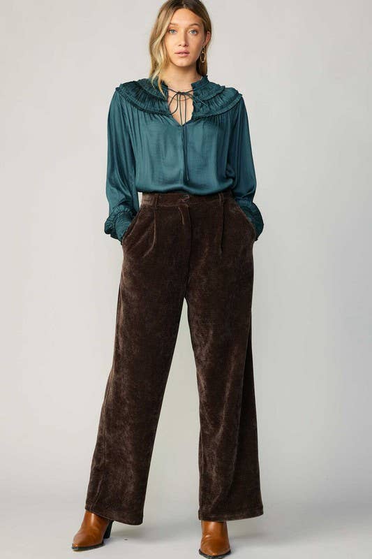 Current Air – wholesale Pants – Women's – Corduroy High Waist Wide Pants6