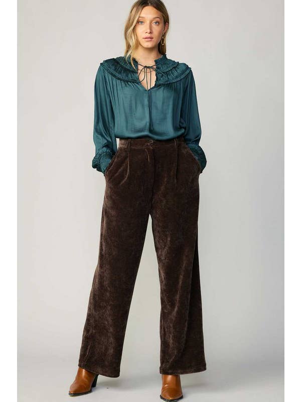 Current Air – wholesale Pants – Women's – Corduroy High Waist Wide Pants6