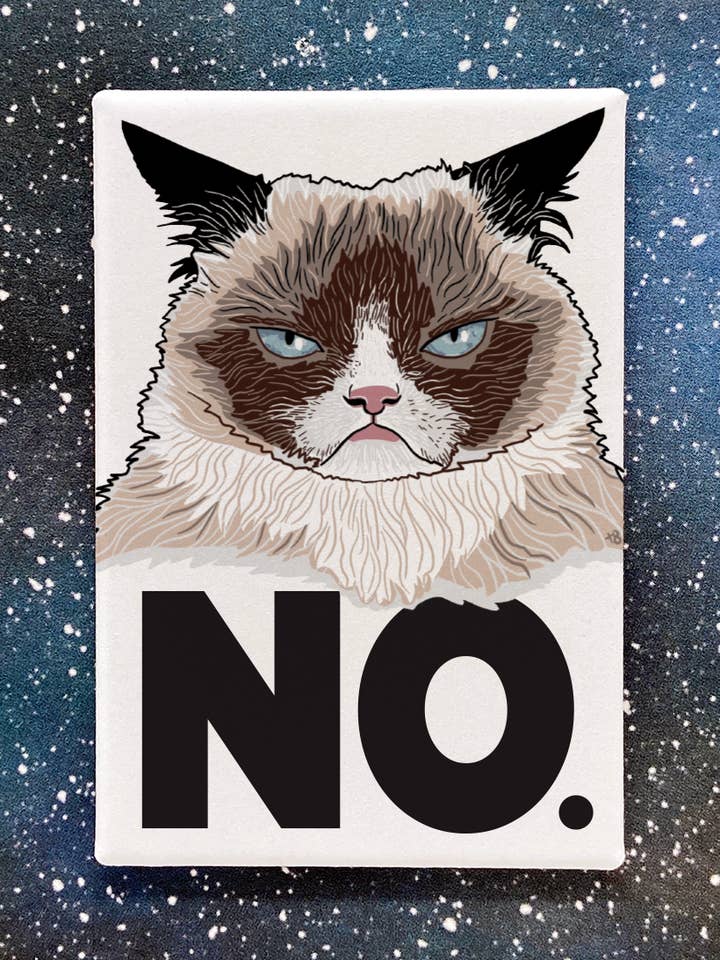 Grumpy Cat Souvenir Magnet - No. for wholesale by The Red Swan Shop
