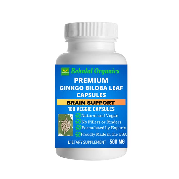 Ginkgo Biloba Leaf Capsule for Brain Support for wholesale by Behalal Organics