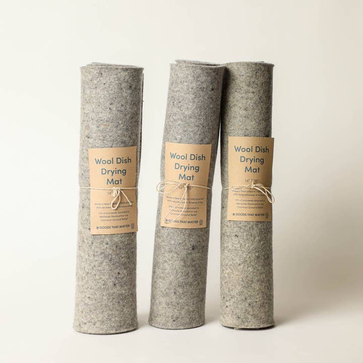 Wool Eco Dish Drying Mat - Gives to Wetland Restoration for wholesale by Goods That Matter