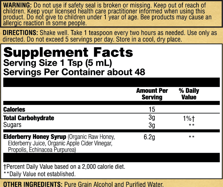 Zand - Wholesale Oral Supplement/Vitamin - Elderberry Syrup with Grade A Raw Honey5
