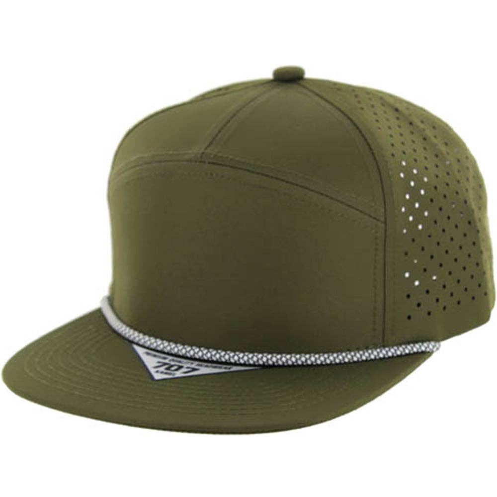 Zion Brand - Wholesale Flat Brim Cap - Unisex - BLANK 7 PANEL HYDRO WITH ROPE SNAPBACK CAP4