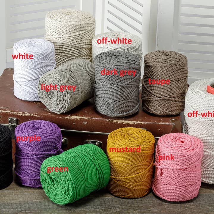 woolexperts – wholesale Garn – 4 mm Makramégarn, Rep, Snöre, Garn & Tillbehör #4