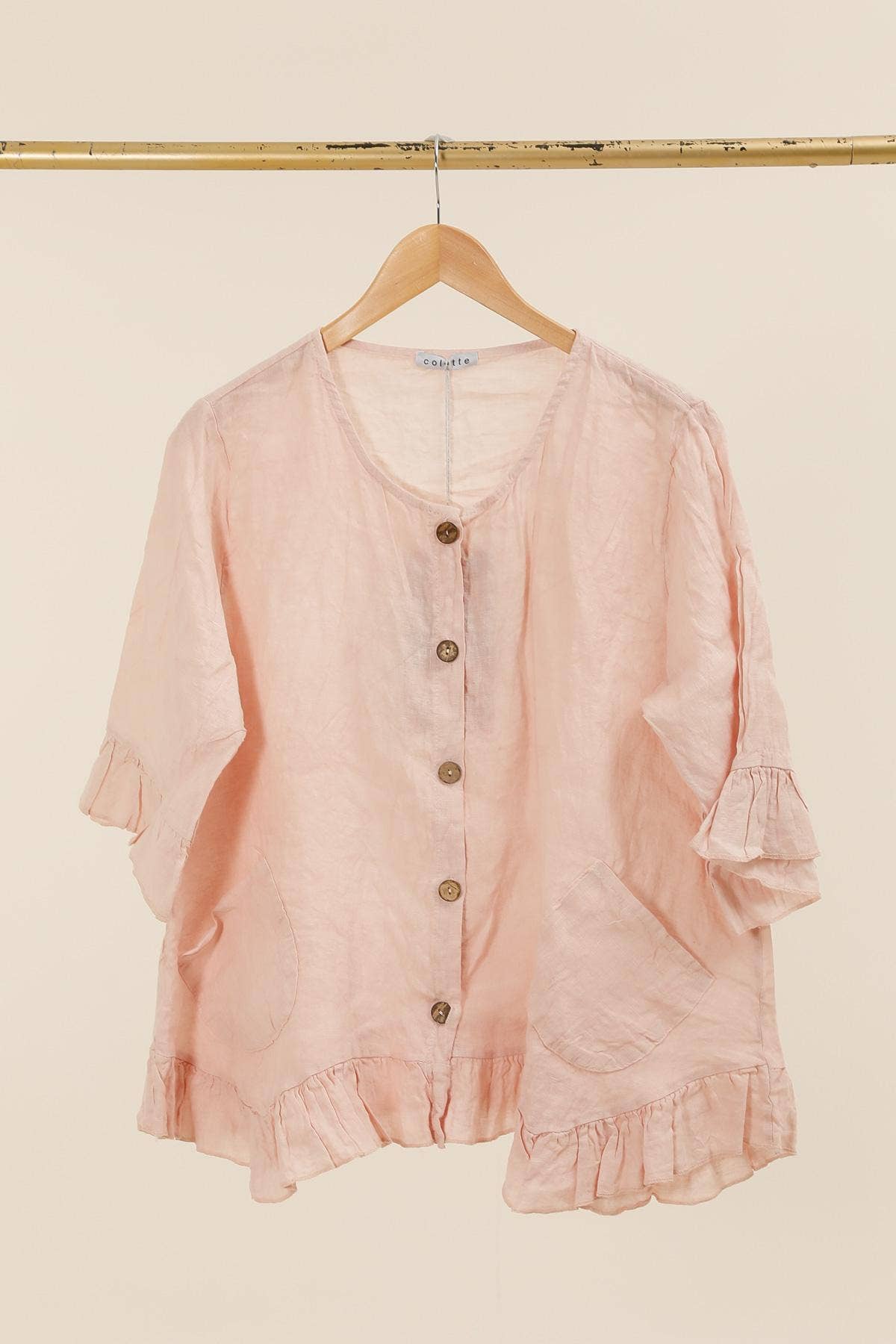 la maison des fibres naturelles - Wholesale Varsity/Baseball Jacket - Women's - Buttoned jacket 100% linen 16346