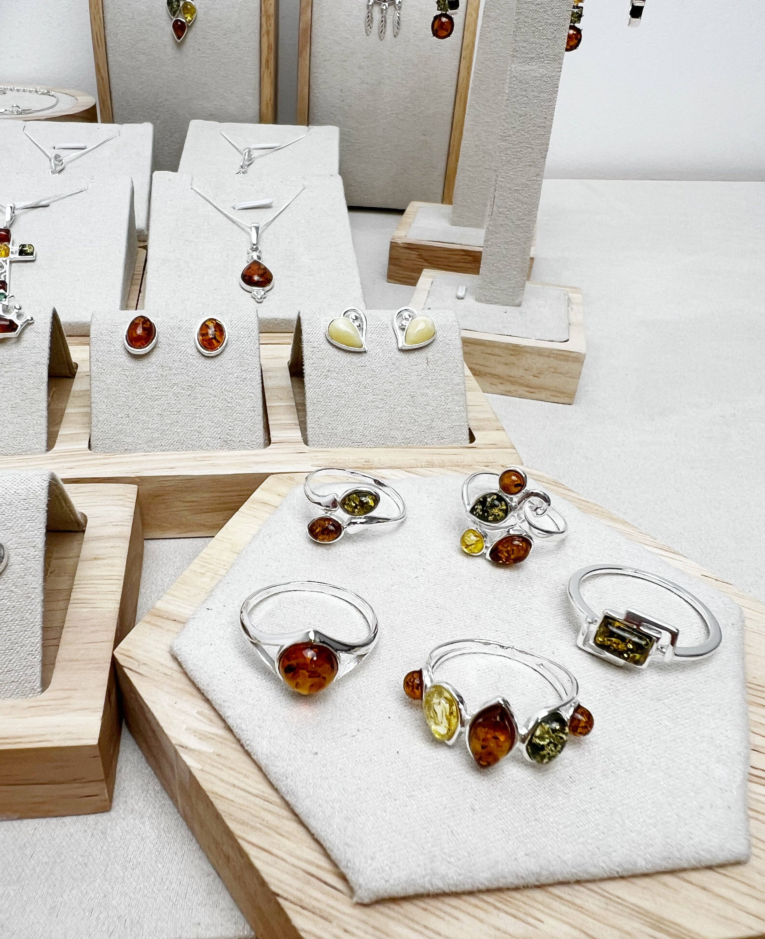 SilverAmber Jewellery - Wholesale Jewelry Set - 925 Sterling Silver & Genuine Baltic Amber Jewellery Starter Pack - SP112