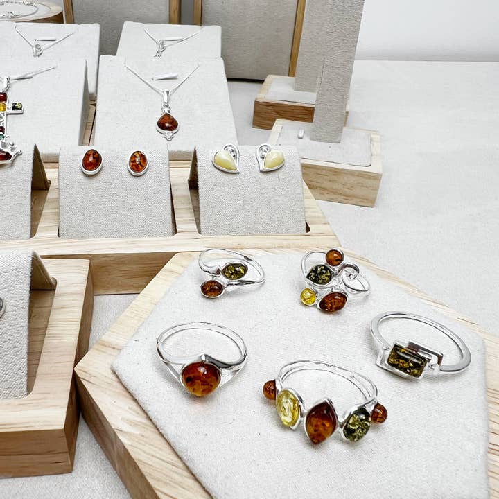 SilverAmber Jewellery - Wholesale Jewelry Set - 925 Sterling Silver & Genuine Baltic Amber Jewellery Starter Pack - SP112