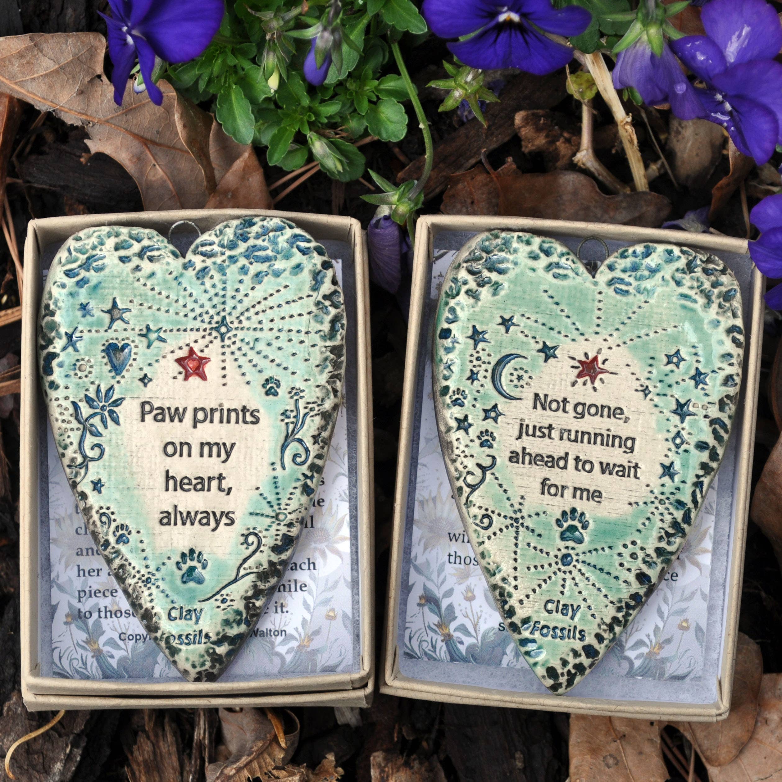 Clay Fossils - Wholesale Ornament - Pet loss, not gone, boxed ornament, gift, keepsake1
