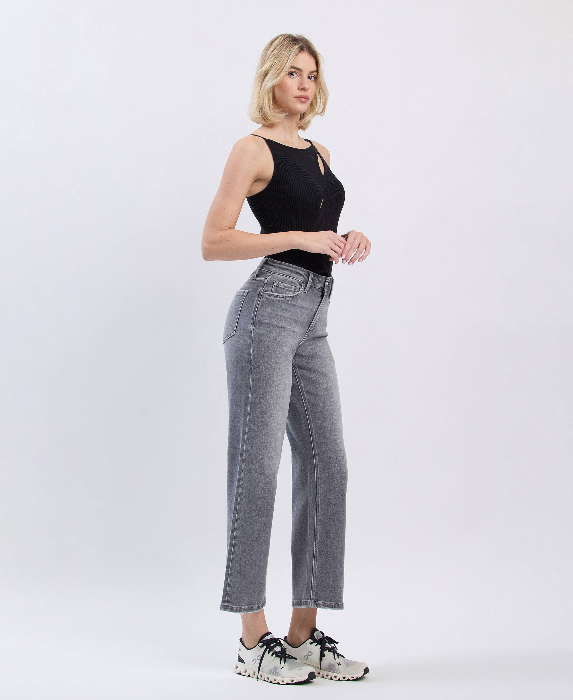 RIVER EDEN HIGH RISE ANKLE SLIM WIDE LEG JEANS T6296N for wholesale on Faire4