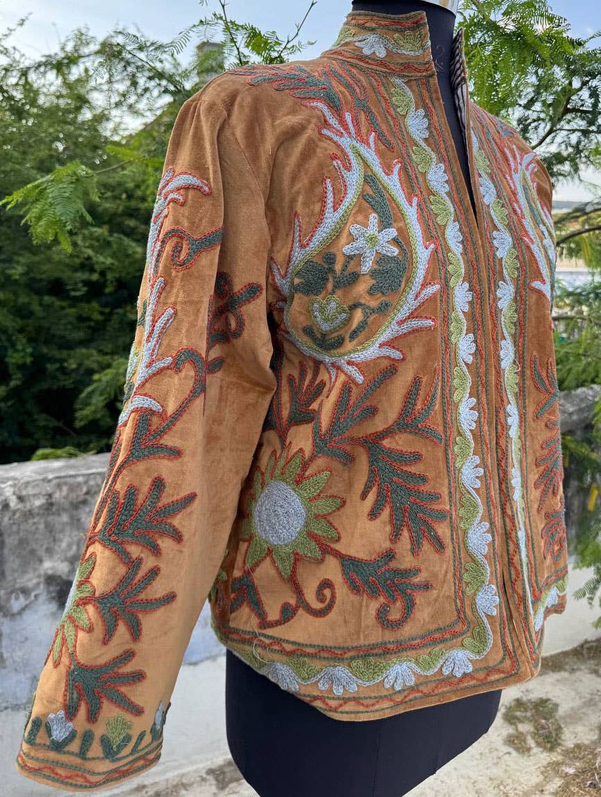 bhavnas boutique - Wholesale Jacket - Women's - Traditional Suzani Embroidery Jacket Cotton Coat Jacket 5