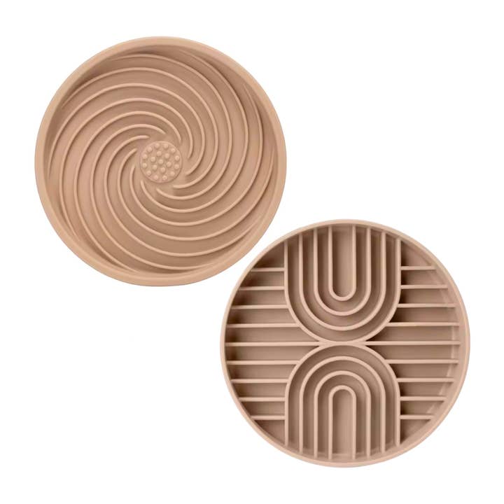 2-in-1 Anti-Gulp Bowl & Lick Mat AIR Nude for wholesale by LOVIN'DOG