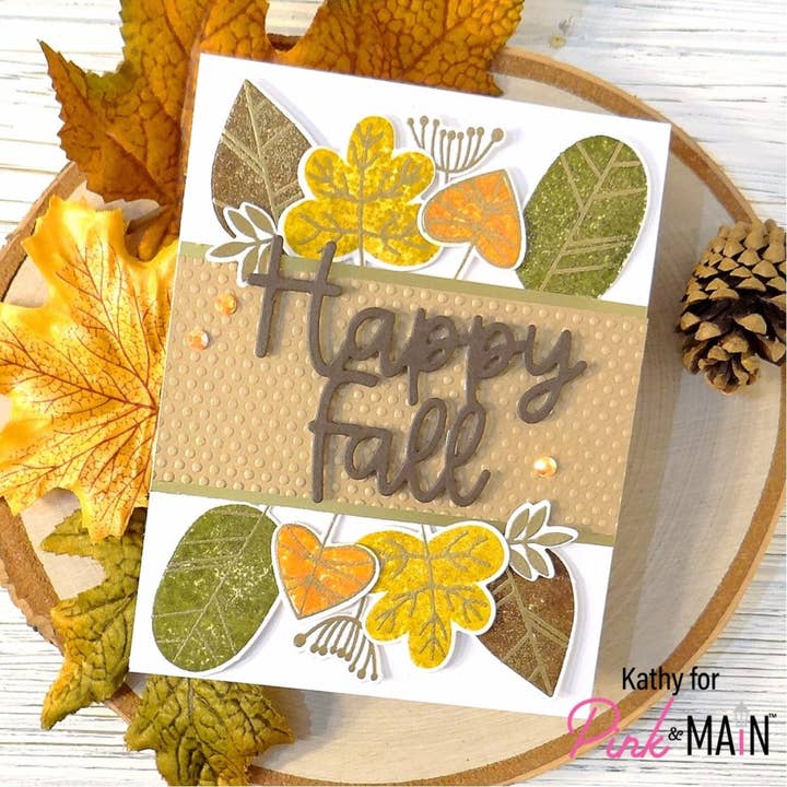 Pink and Main – wholesale Craft supplies – Happy Fall Word Dies