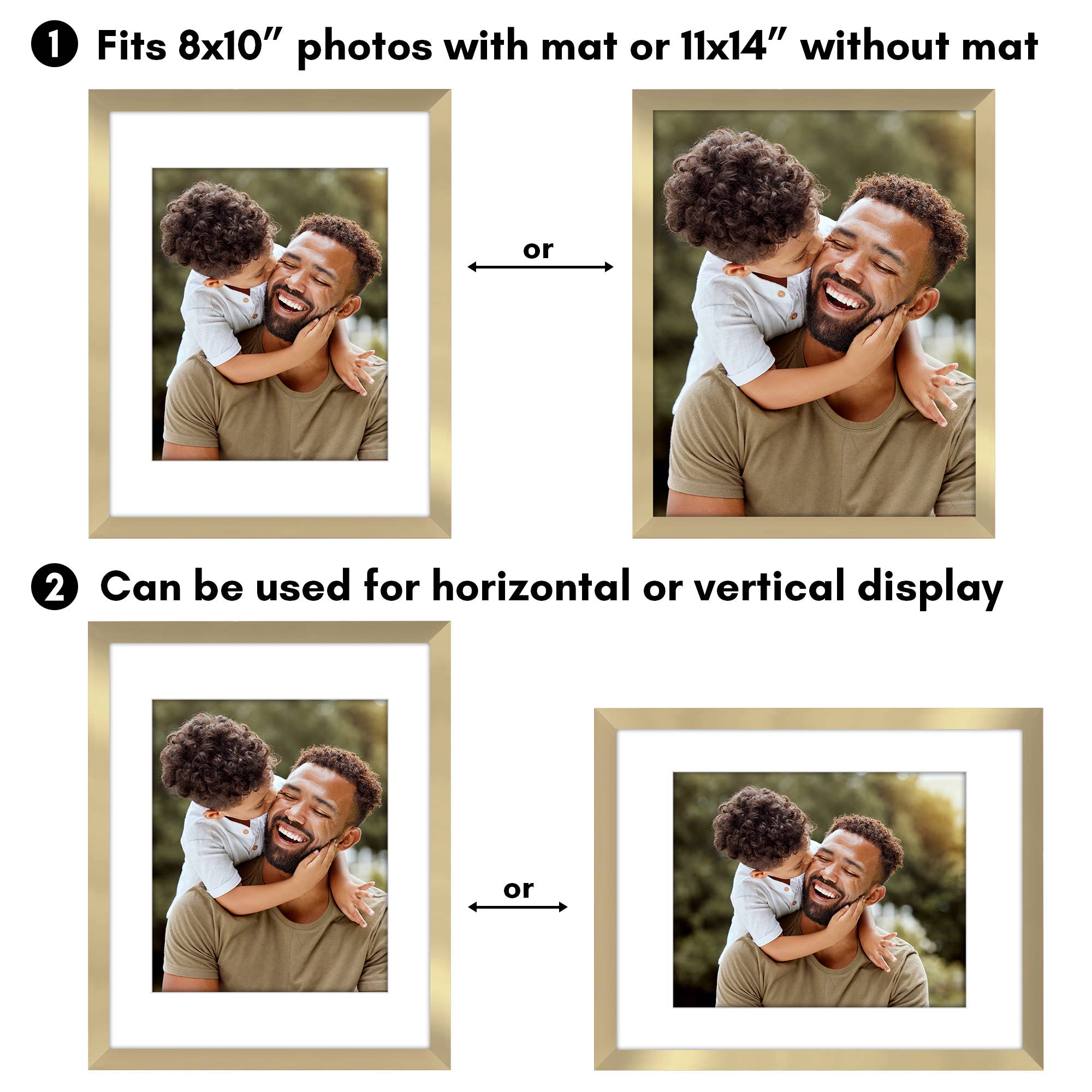 Americanflat - Wholesale Picture Frame - Americanflat 5 Pack Picture Frames With Mat Plexiglass Cover11