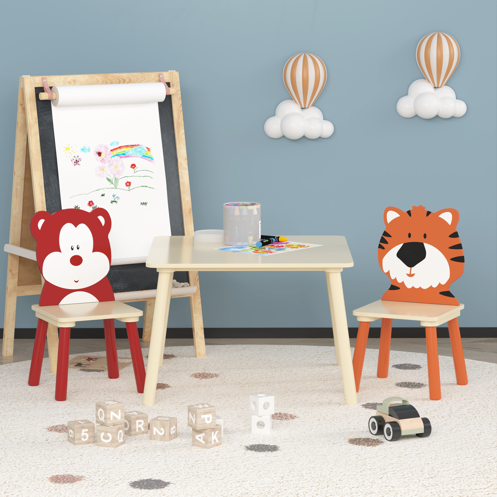 39F Inc. - Wholesale Chair - Kids - Kids Animal-Themed Table and Chair Set, Adorable Design15