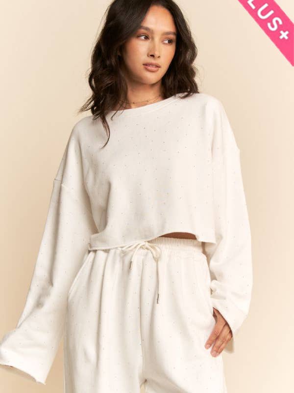 SET DA LOUNGE IN PILE MACULATO CON STRASS PLUS per la vendita all'ingrosso da parte di Davi & Dani