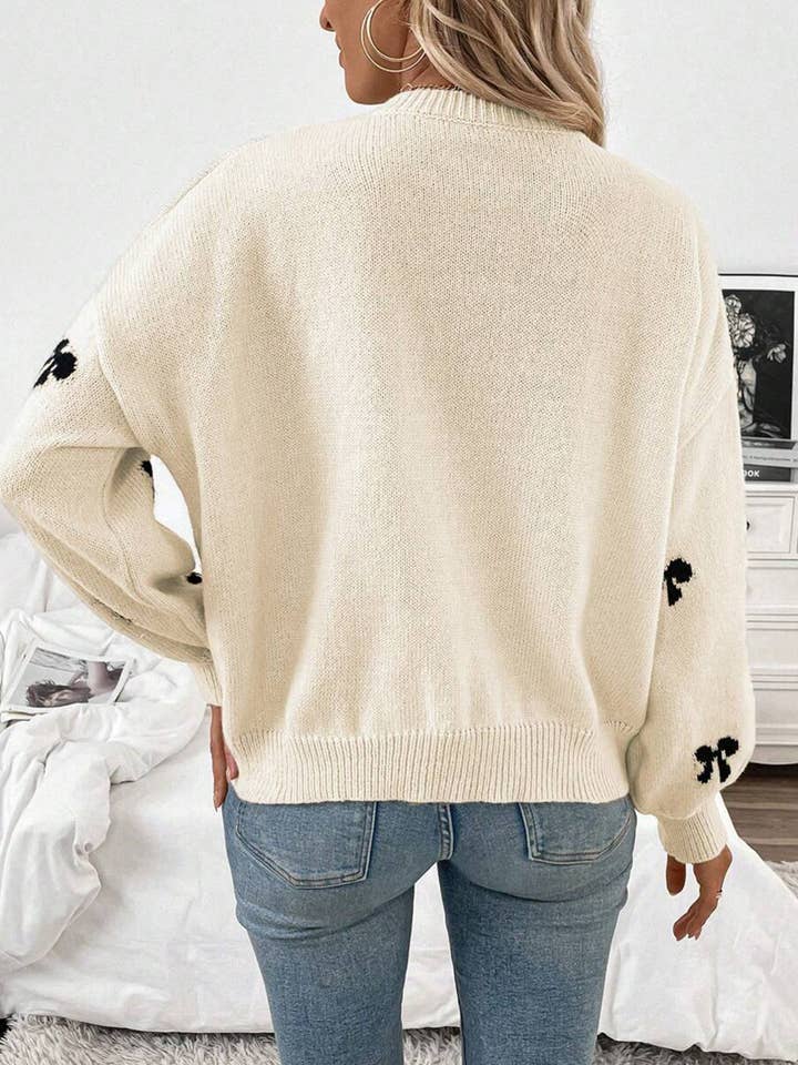Lovenne - Wholesale Knit Sweater - Women's - Fashionable new style pullover bow sweater4