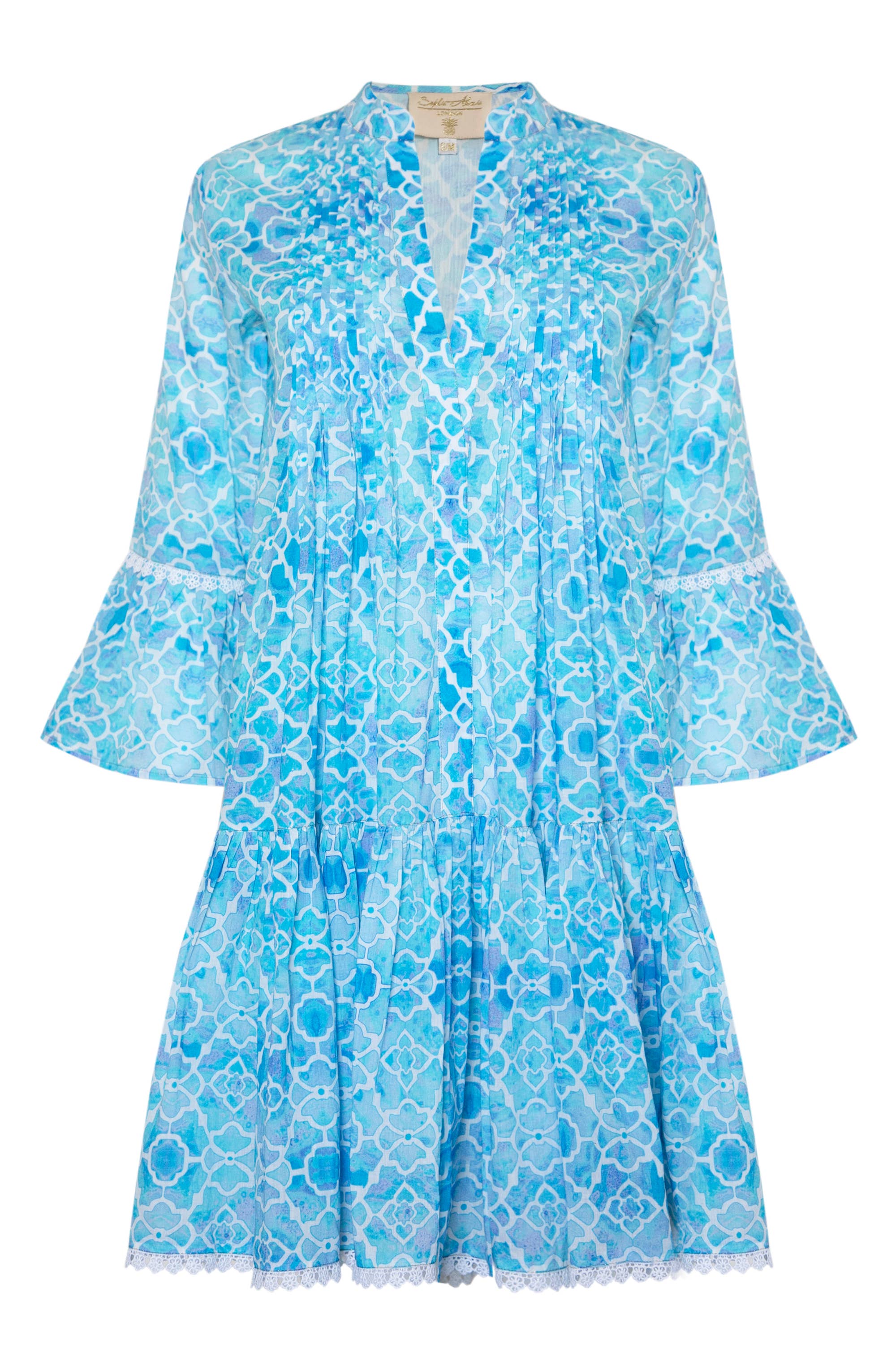 Sophia Alexia - Wholesale Dress - Women's - AZURE MOSAIC MALLORCA SHIRT DRESS12