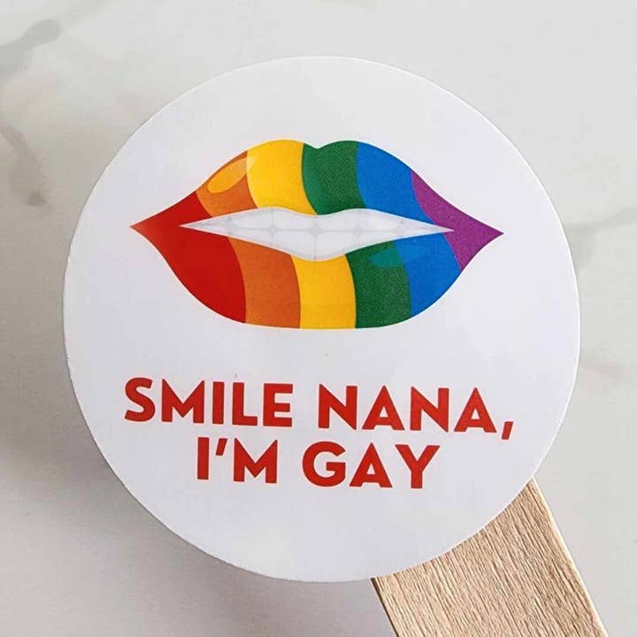 Smile Nana Vinyl-Aufkleber für den Großhandel von Jane Unbound