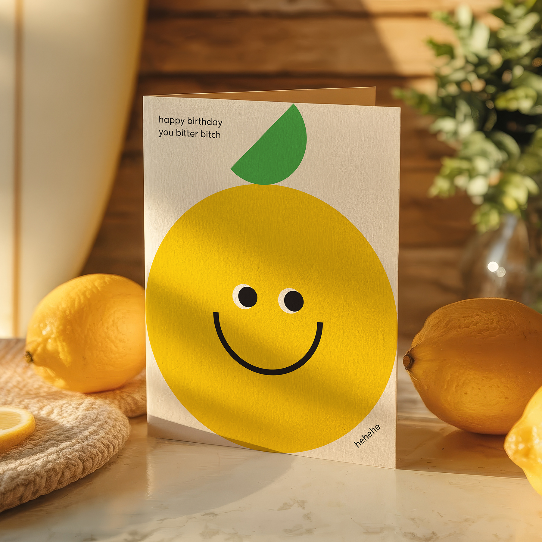 paper&stuff - Wholesale Birthday Card - Bitter Lemon Birthday Card – Funny Citrus Design1
