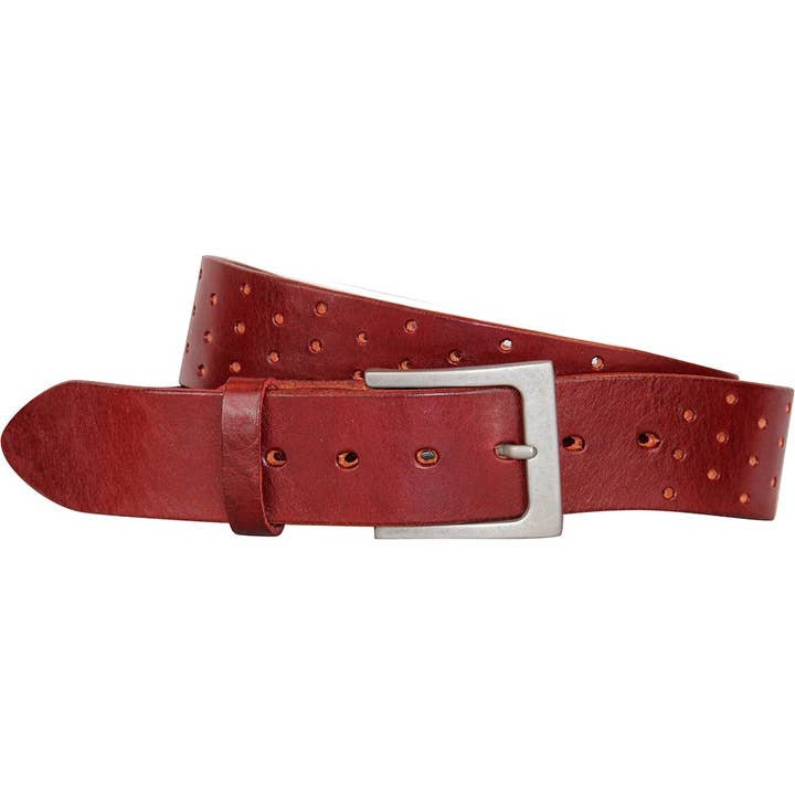 Embrazio - Wholesale Belt - Women's - PERFORATA Curved Handmade Leather Belt1