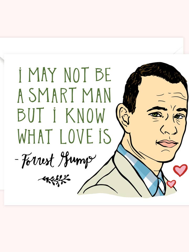 Forrest Gump Greeting Card for wholesale by Sassy Banana Design Co.