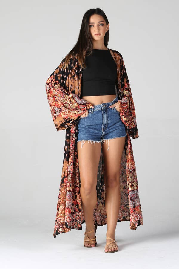 ANGIE - Wholesale Kimono - Women's - BJ664-W702 BLEACH TIE DYE PRINTED DUSTER KIMONO11