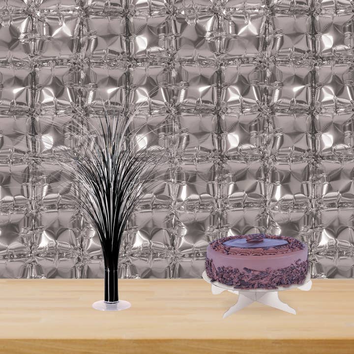 Beistle - Wholesale Decal - Party Decorations - Silver Foil Balloon Backdrops, 2 per package, 3' 6" x 23½"2