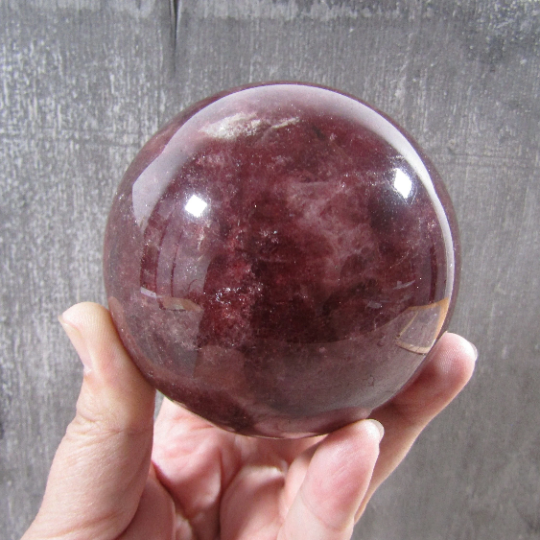 Keystone Crystals - Wholesale Spiritual Stone/Crystal - Strawberry Quartz Sphere Large Display Size3