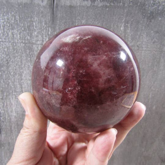 Keystone Crystals - Wholesale Spiritual Stone/Crystal - Strawberry Quartz Sphere Large Display Size3