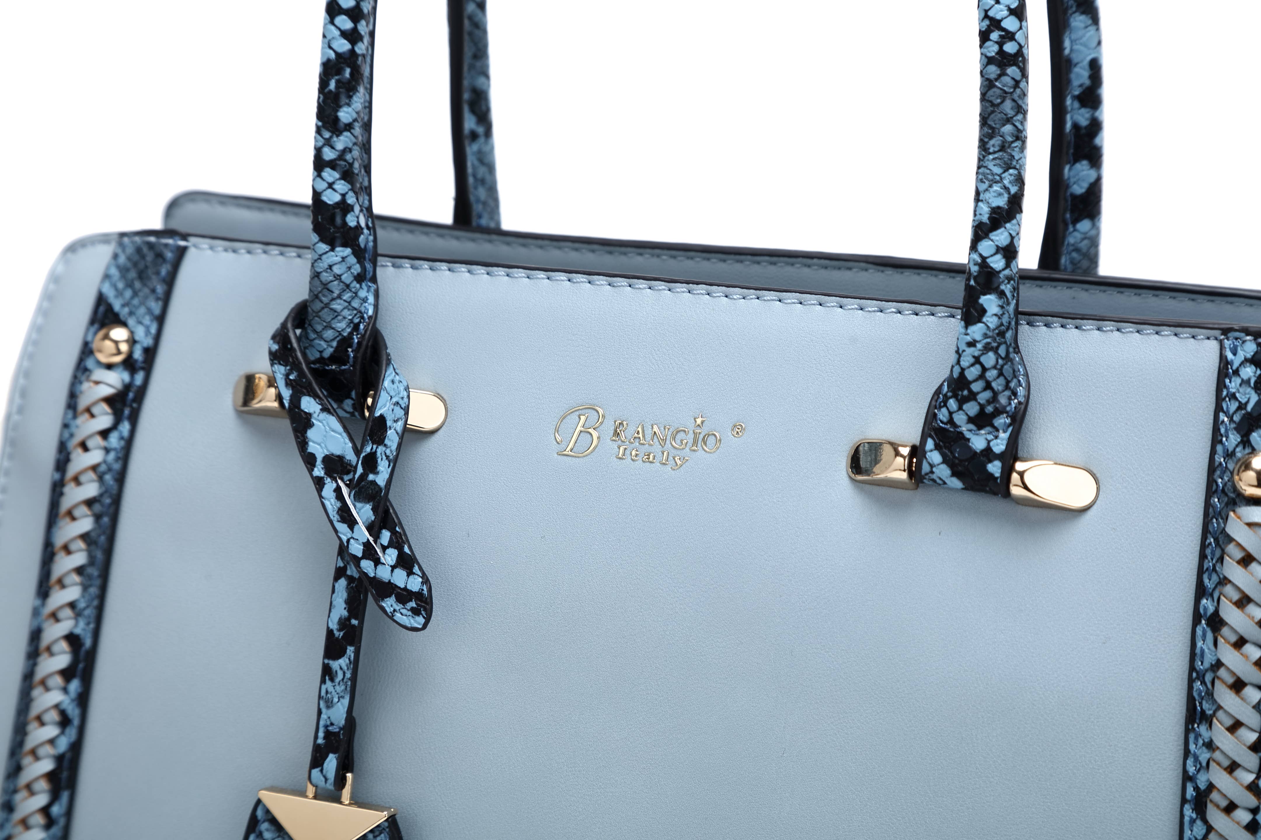Brangio (Italy) Company Inc. - Wholesale Top Handle Bag - Women's - Brangio Italy Luxe Python Accent Tote Bag1