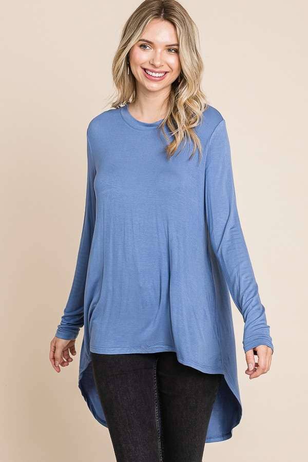 Culture Code - Wholesale Tunic - Women's - CAD1198L - CREW NECK SHIRRING BACK LSLV DRESS9