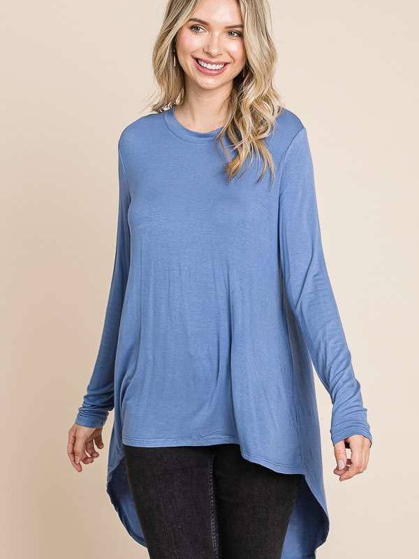 Culture Code - Wholesale Tunic - Women's - CAD1198L - CREW NECK SHIRRING BACK LSLV DRESS9