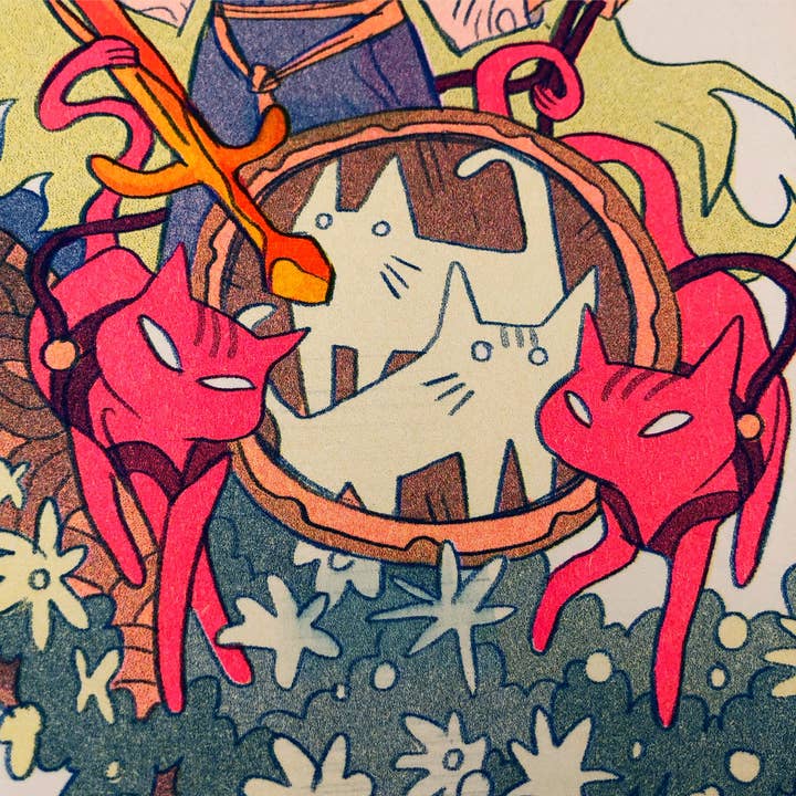 Natalie Andrewson - Wholesale Art Print - Freyja, Norse Goddess Riso Print3