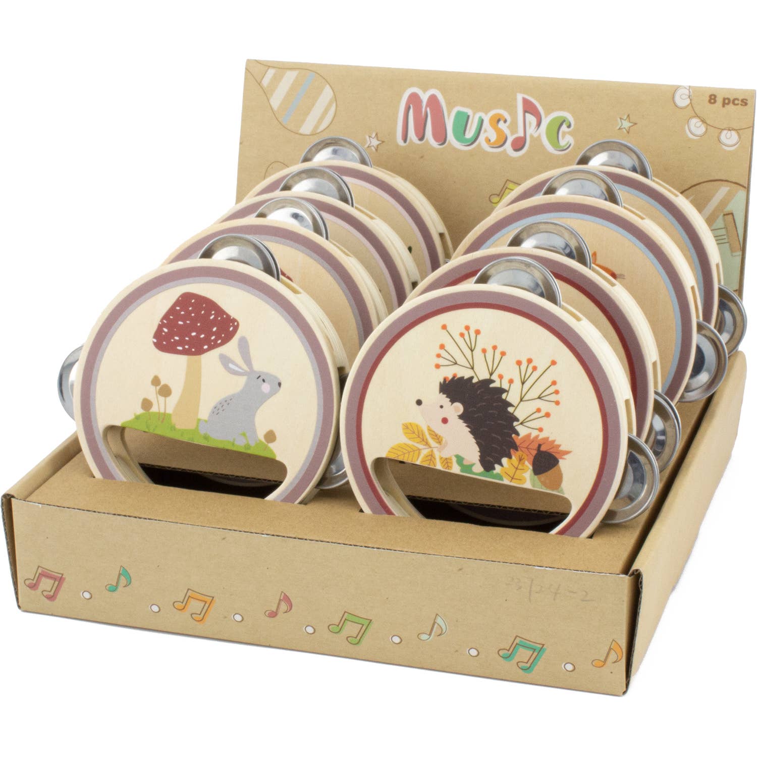 Ulysse Couleurs d'Enfance - Wholesale Musical Toy - Kids & Baby - TAMBOURINE: THE FOREST (set of 8)4