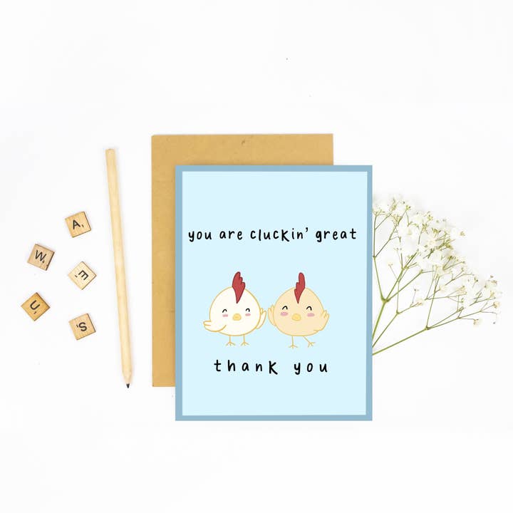 Du är CLUCKIN 'Great - Tackkort för wholesale av Milky & Co. Studios